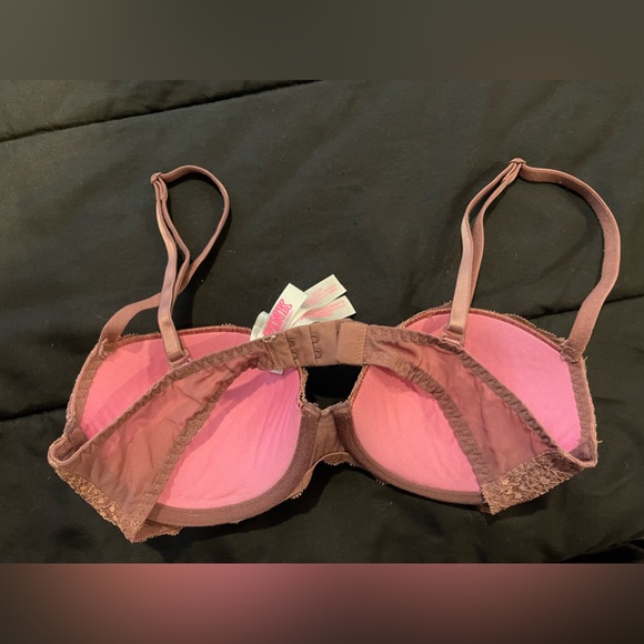 Victoria’s Secret PINK 34C Cream/Pink Lace Date Night PushUp Bra - Picture 2 of 4